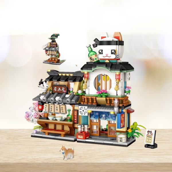 Japanese Ramen Bar Seafood Store Micro Building Sets