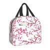 Japanese Sakura Cherry Blossoms Insulated Lunch Bags