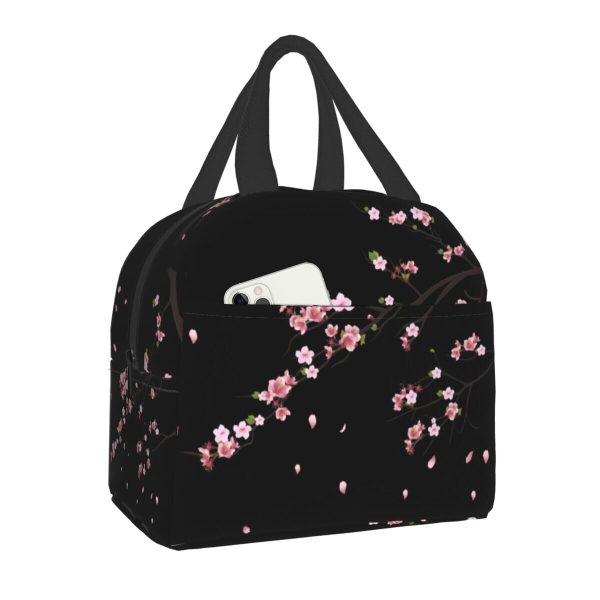 Japanese Sakura Cherry Blossoms Insulated Lunch Bags