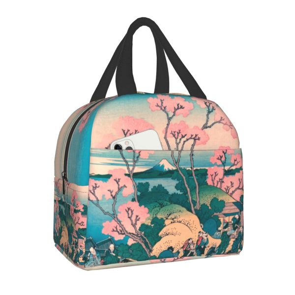 Japanese Sakura Cherry Blossoms Insulated Lunch Bags