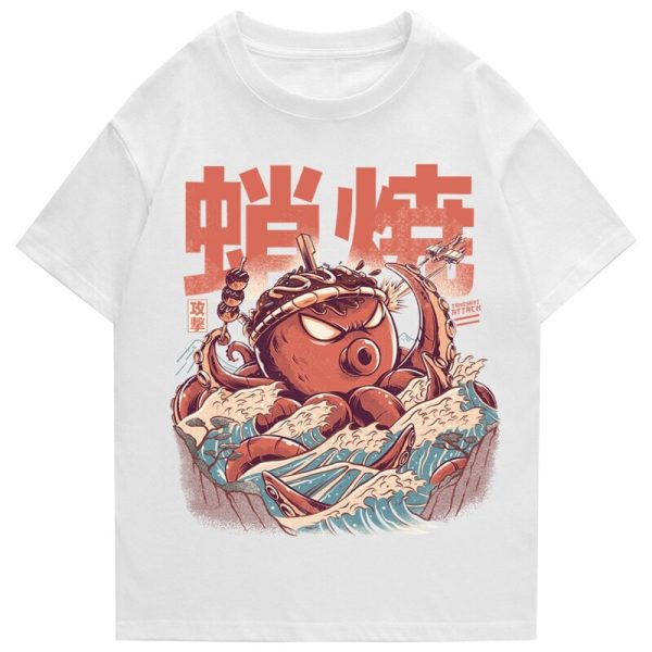 Japanese Takoyaki Octopus Wave Unisex Tee