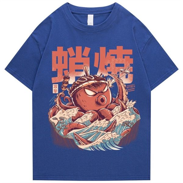 Japanese Takoyaki Octopus Wave Unisex Tee
