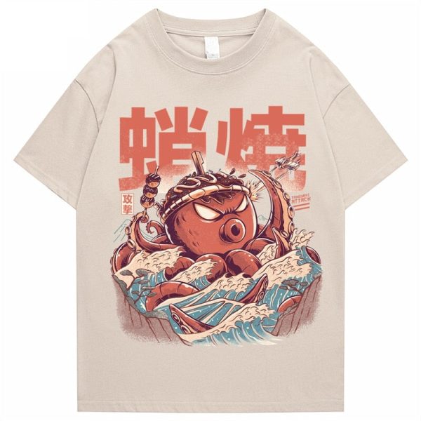 Japanese Takoyaki Octopus Wave Unisex Tee
