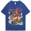 Japanese-theme Flaming Hot Noodles Great Waves Unisex Tee