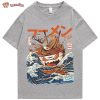 Japanese-theme Flaming Hot Noodles Great Waves Unisex Tee