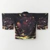 Japanese-themed Black Red Crows Unisex Kimono