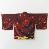 Japanese-themed Black Red Crows Unisex Kimono