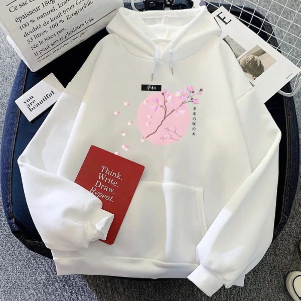 Japanese-themed Cherry Blossom Pink Sun Unisex Hoodie