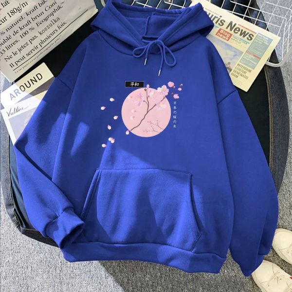 Japanese-themed Cherry Blossom Pink Sun Unisex Hoodie