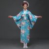 Japanese-themed Elegant Sakura Floral Long Women's Kimonos