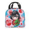 Japanese-themed Keiko Kokeshi Doll Insulated Lunch Bag Collection