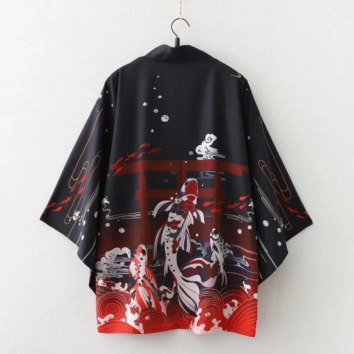 Japanese-themed Koi of Torii Gate Women's Kimono