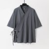 Japanese-themed Minimal Plain Men’s Kimono Jacket