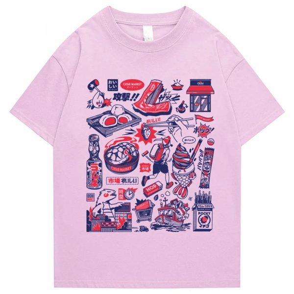 Japanese-themed Oishi Market Illustration Unisex Tee