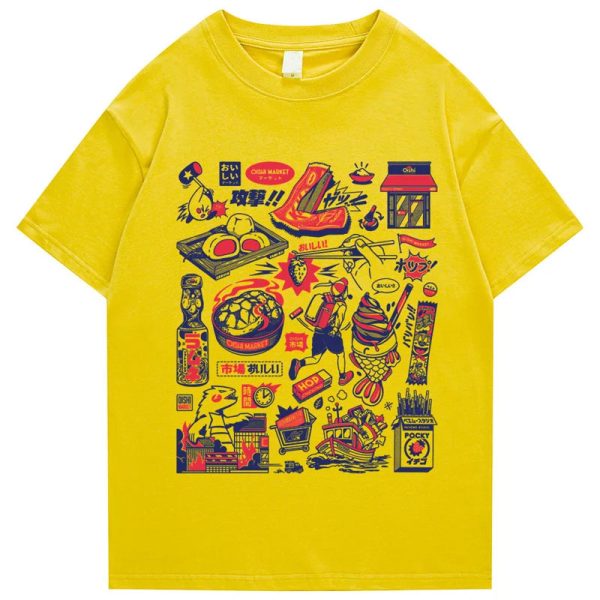 Japanese-themed Oishi Market Illustration Unisex Tee