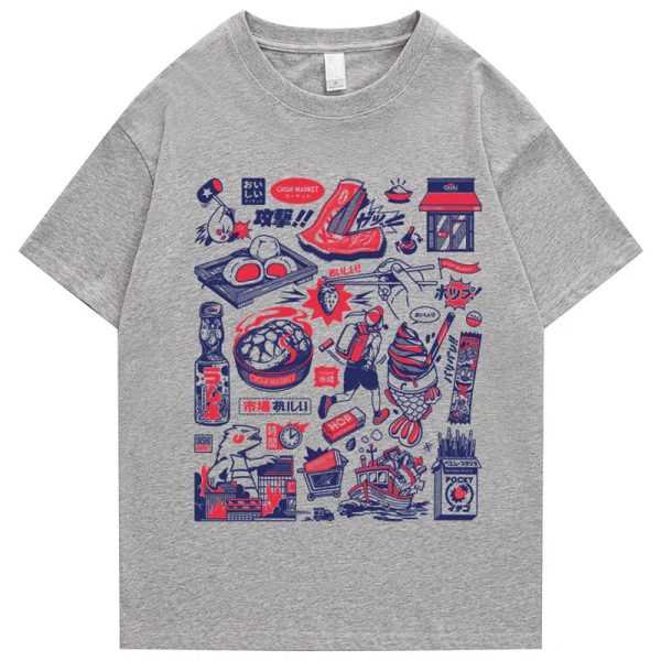 Japanese-themed Oishi Market Illustration Unisex Tee