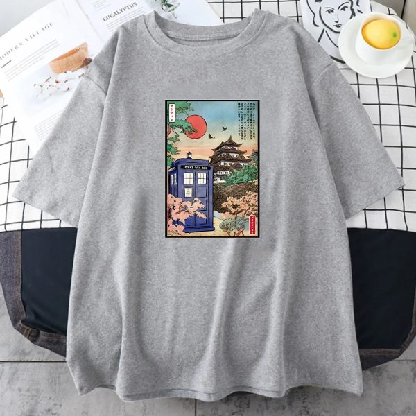 Japanese-themed Osaka Police Box Unisex Tee