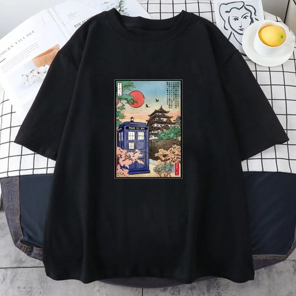 Japanese-themed Osaka Police Box Unisex Tee