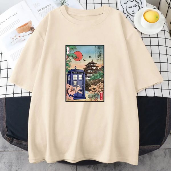 Japanese-themed Osaka Police Box Unisex Tee