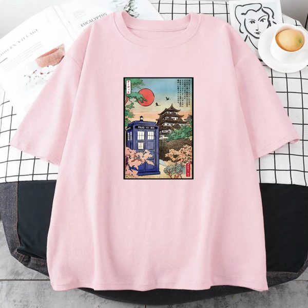 Japanese-themed Osaka Police Box Unisex Tee