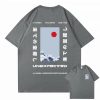 Japanese-themed Wave Red Sun Kanji Unisex Tee