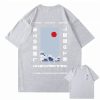 Japanese-themed Wave Red Sun Kanji Unisex Tee