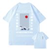 Japanese-themed Wave Red Sun Kanji Unisex Tee