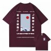 Japanese-themed Wave Red Sun Kanji Unisex Tee
