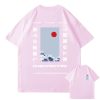 Japanese-themed Wave Red Sun Kanji Unisex Tee