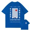 Japanese-themed Wave Red Sun Kanji Unisex Tee