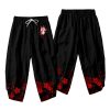 Japanese-themed White Wolf Mask Mens Kimono Yukata - Pants Only