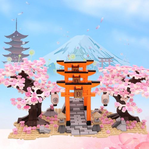 Romantic Japanese Torii Gates Cherry Blossom Trees Building Sets | Special Edition