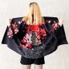 Japanese-themed Women Kimono Day and Night Koi