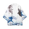 Japanese-themed Women Kimono Great Waves
