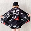 Japanese-themed Women Kimono Koi and Cranes