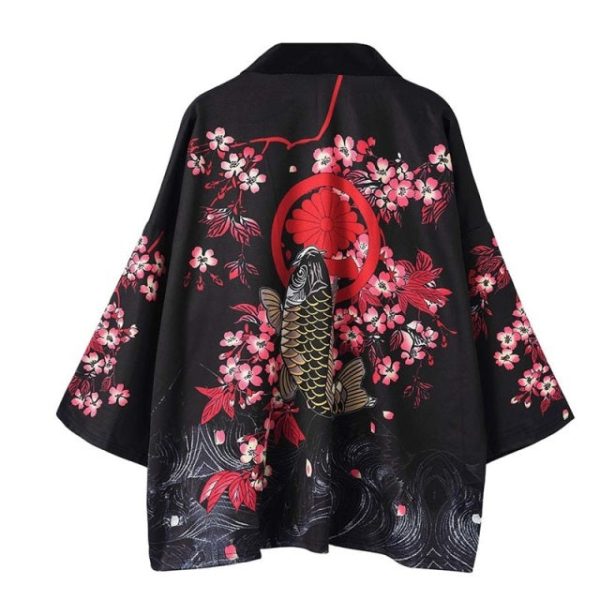 Japanese-themed Women Kimono Koi and Cranes