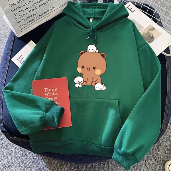 Kawaii Brown Bear Baby Pandas Unisex Hoodie