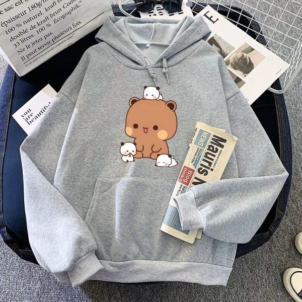 Kawaii Brown Bear Baby Pandas Unisex Hoodie
