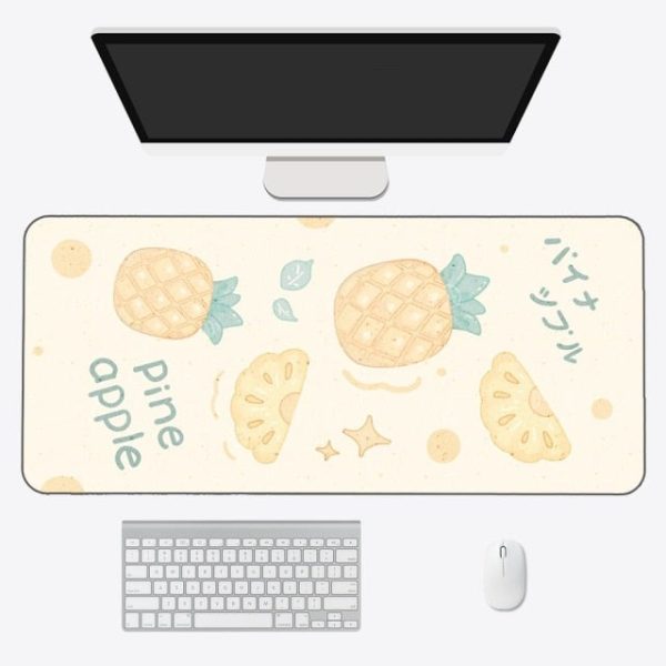 Kawaii Cartoon Exotic Fruits Large Mouse Pad