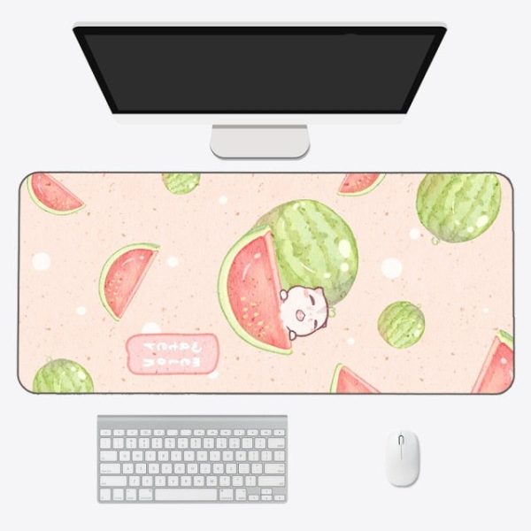 Kawaii Cartoon Exotic Fruits Large Mouse Pad