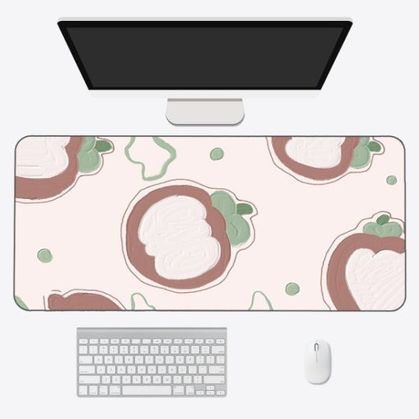 Kawaii Cartoon Exotic Fruits Large Mouse Pad