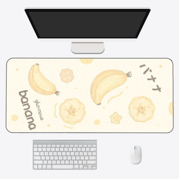 Kawaii Cartoon Exotic Fruits Large Mouse Pad