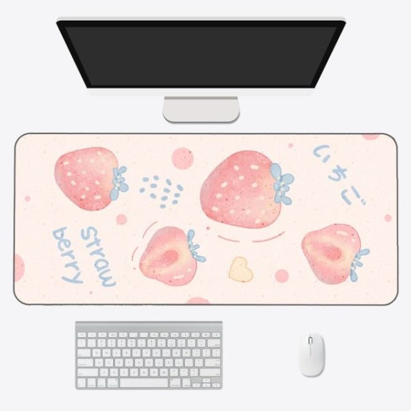 Kawaii Cartoon Exotic Fruits Large Mouse Pad