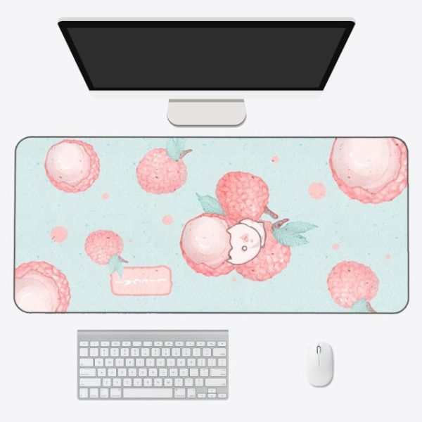 Kawaii Cartoon Exotic Fruits Large Mouse Pad