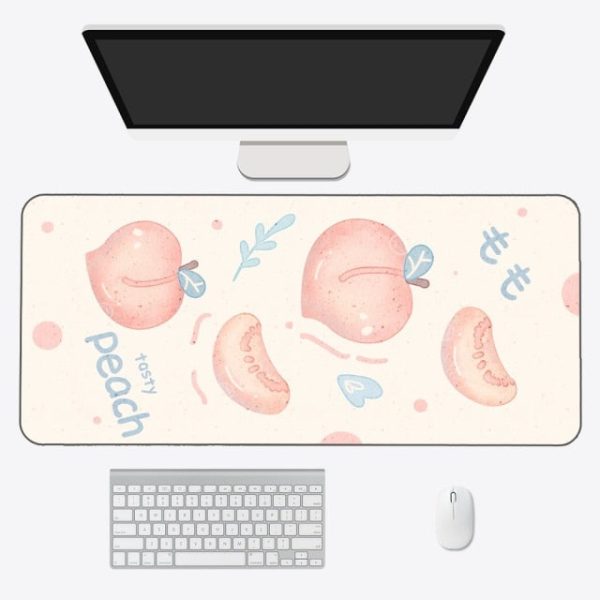 Kawaii Cartoon Exotic Fruits Large Mouse Pad