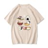 Kawaii Cat Sushi Harajuku Cotton Unisex Tee