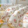 Kawaii Dreamy Floral Bunny 120gsm Polyester Bedding Set Collection