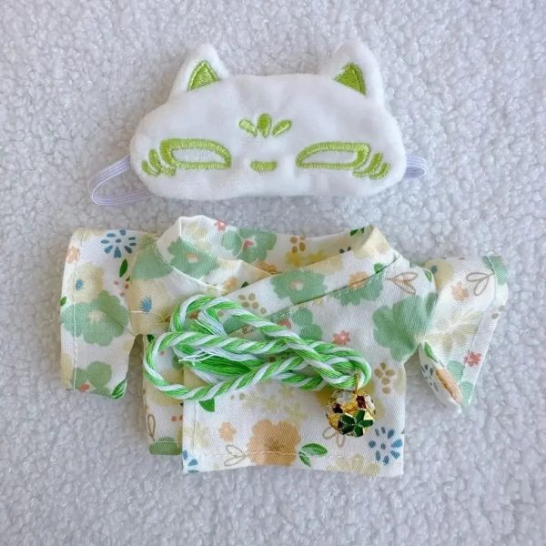 Kawaii Labubu Kitsune Fox Japanese Kimono Outfit