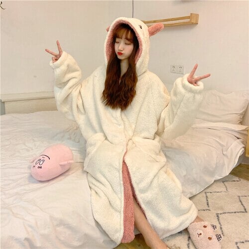 Kawaii Pastel Dragon Plush Hoodie Blanket