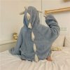 Kawaii Pastel Dragon Plush Hoodie Blanket